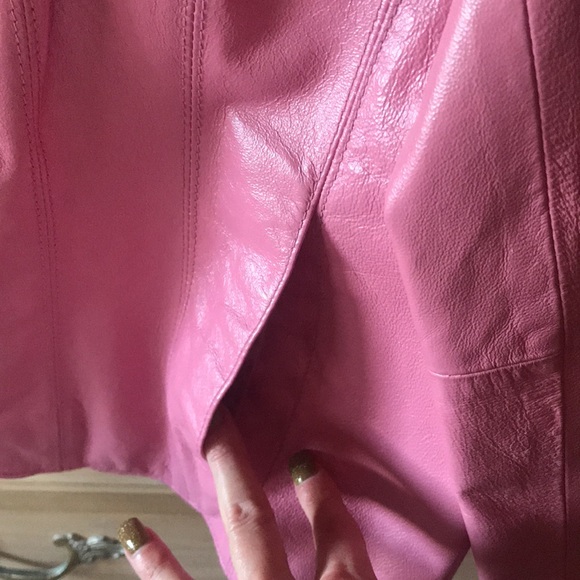 Wilsons Leather | 100% Leather Like New Maxima Pink Jacket Size Medium - Picture 8 of 11